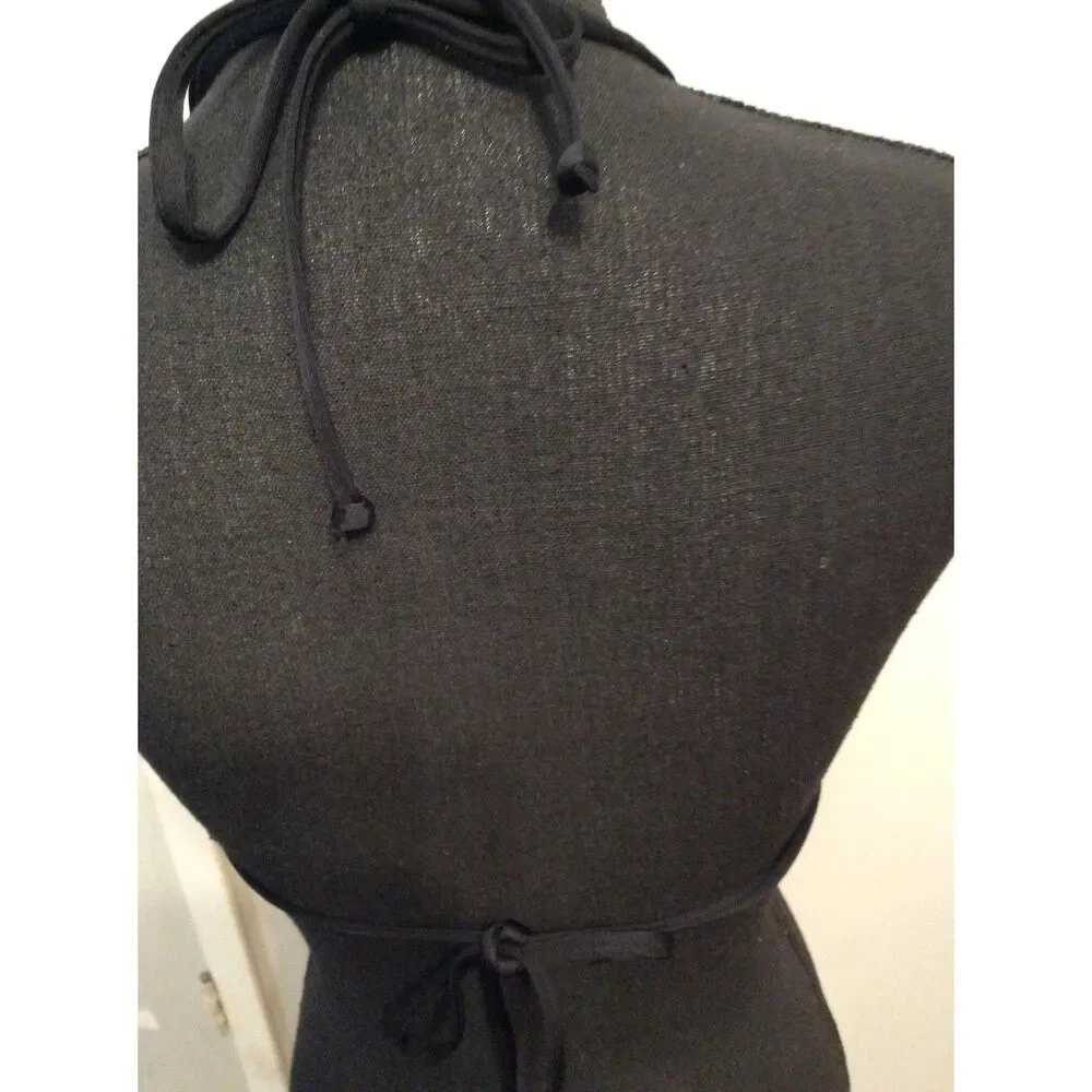Vintage Victoria's Secret PINK Strappy Bikini Top Black Small